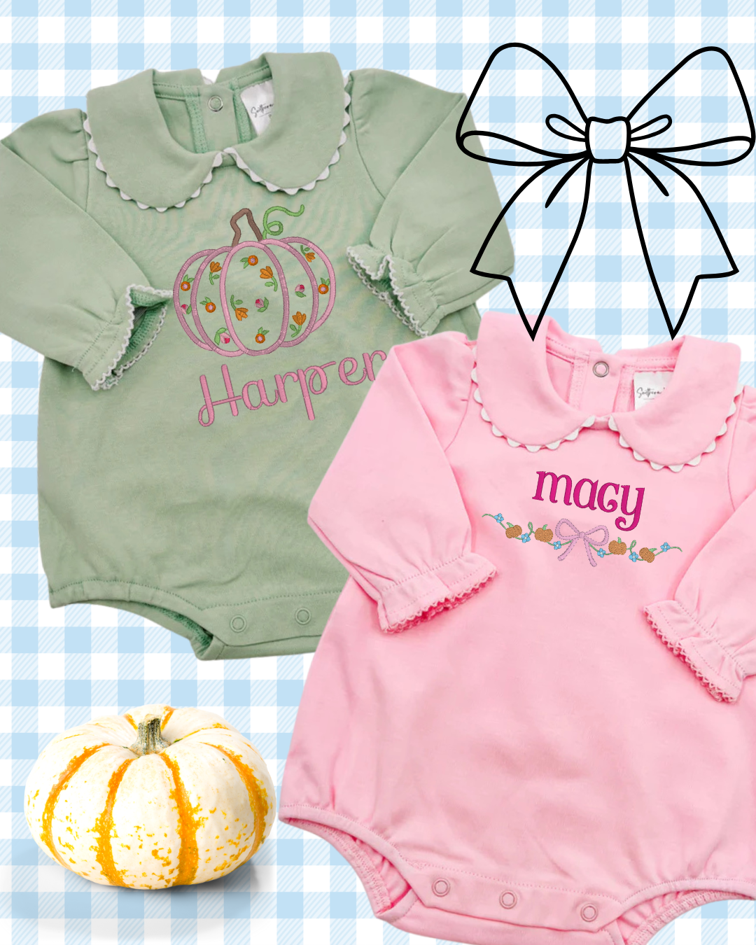 Long Sleeve Piping Scalloped Bubble