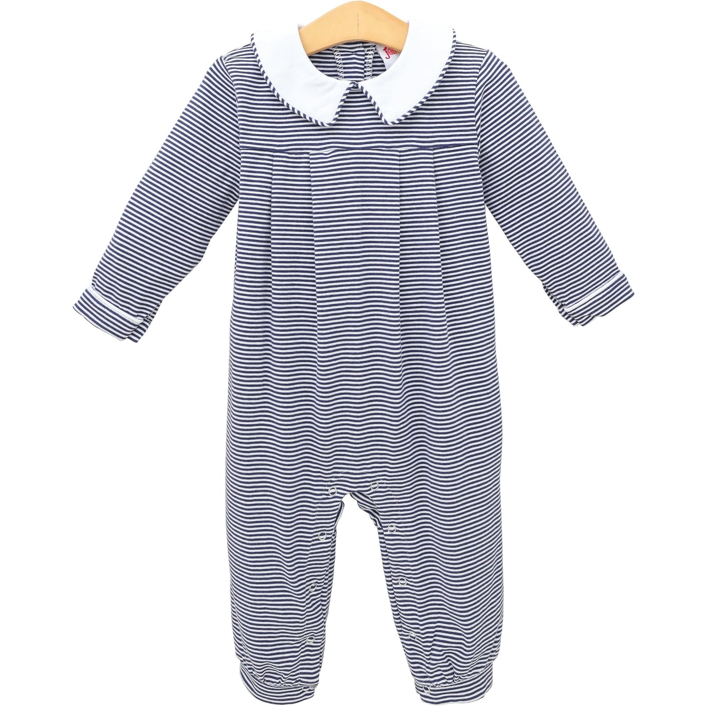 Henry Romper- Navy Stripe