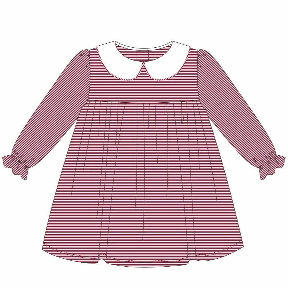 Lottie Dress - Red Stripe