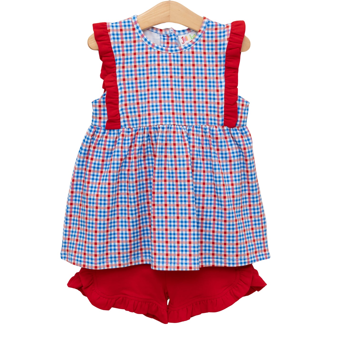 Patriotic Plaid Evie Short Set