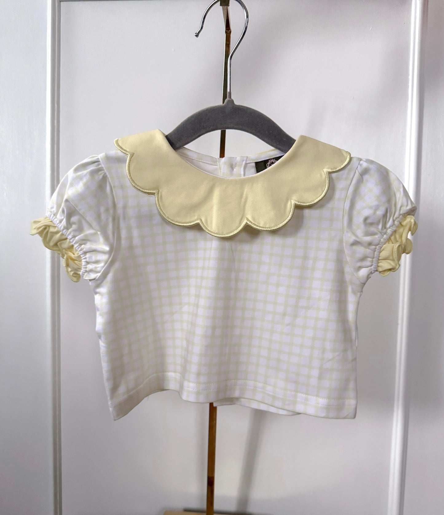 Scalloped Gingham Shirt