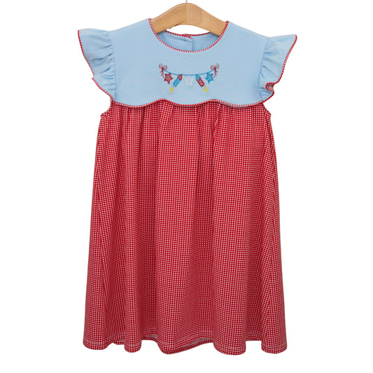 Star Spangled Banner Scallop Dress