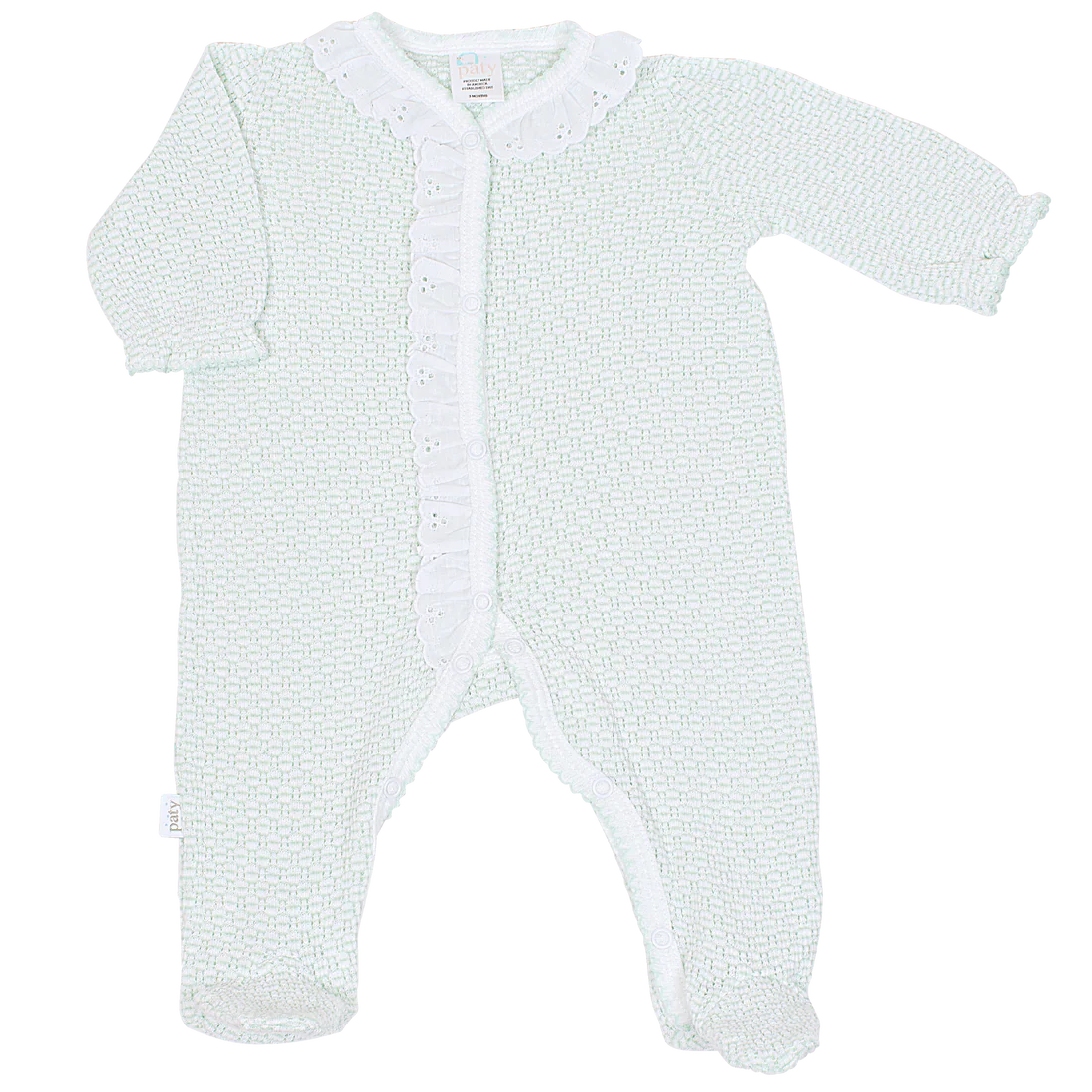 Paty Knit Footie with Eyelet