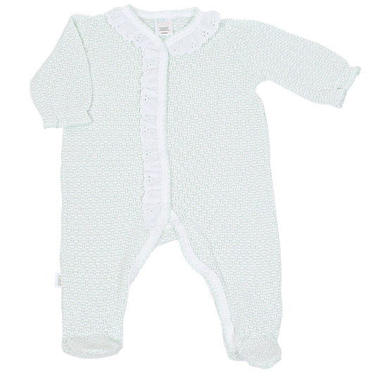 Paty Knit Footie with Eyelet