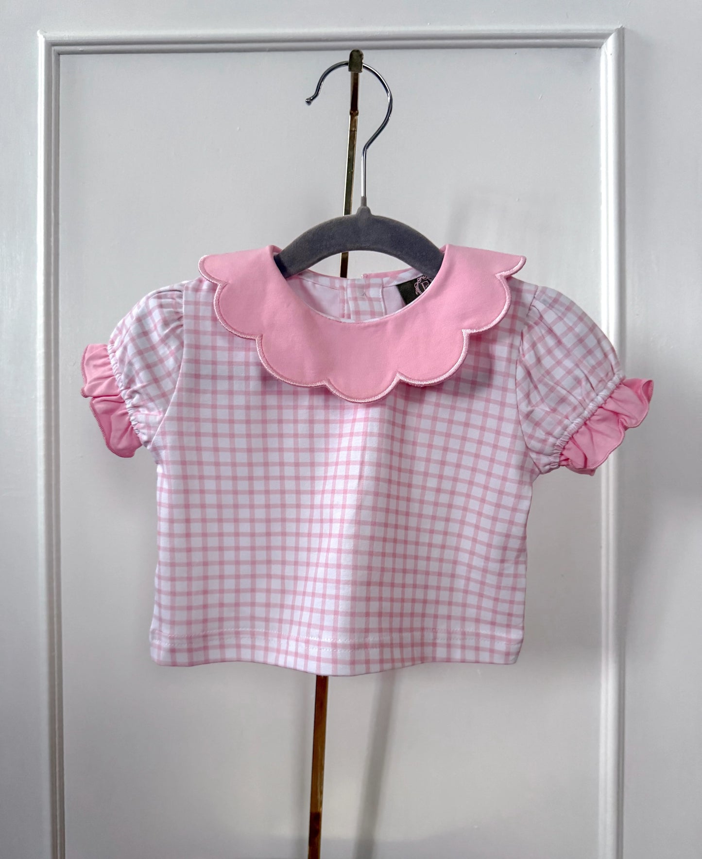 Scalloped Gingham Shirt