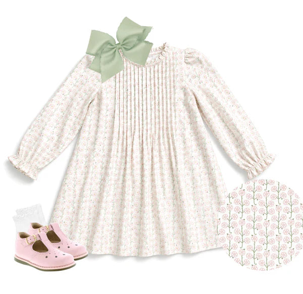 Pink and sage flower dress