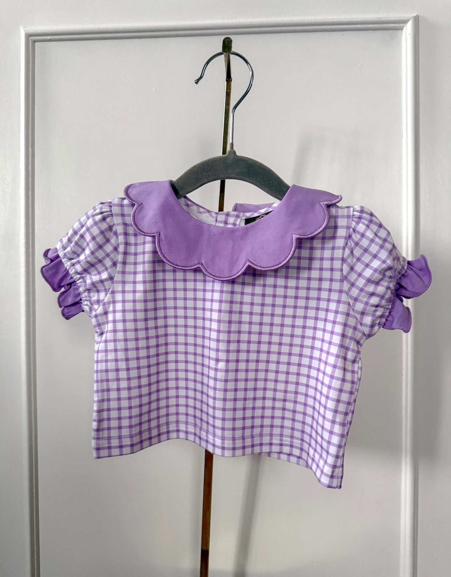 Scalloped Gingham Shirt