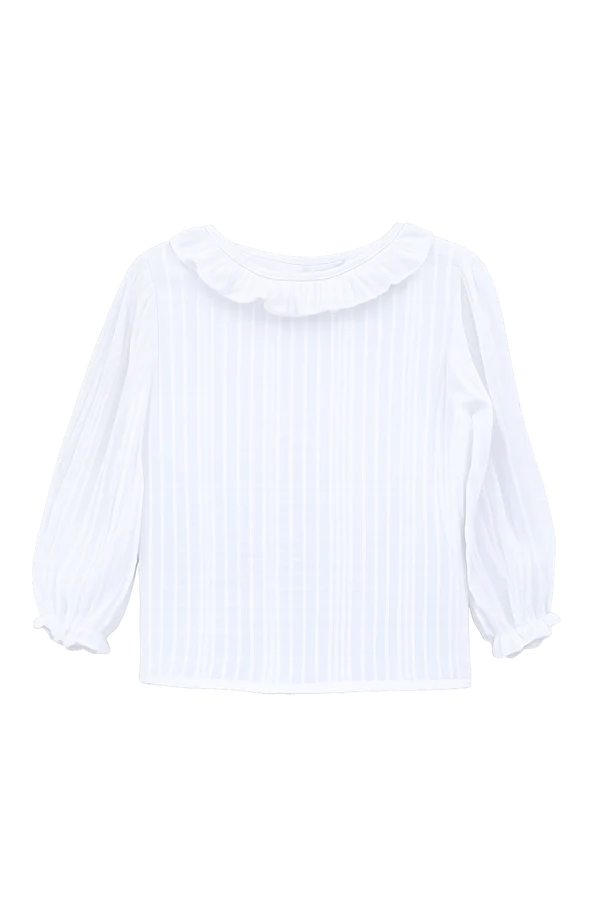 White long sleeve sheer top