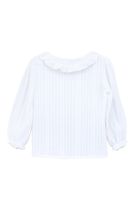 White long sleeve sheer top
