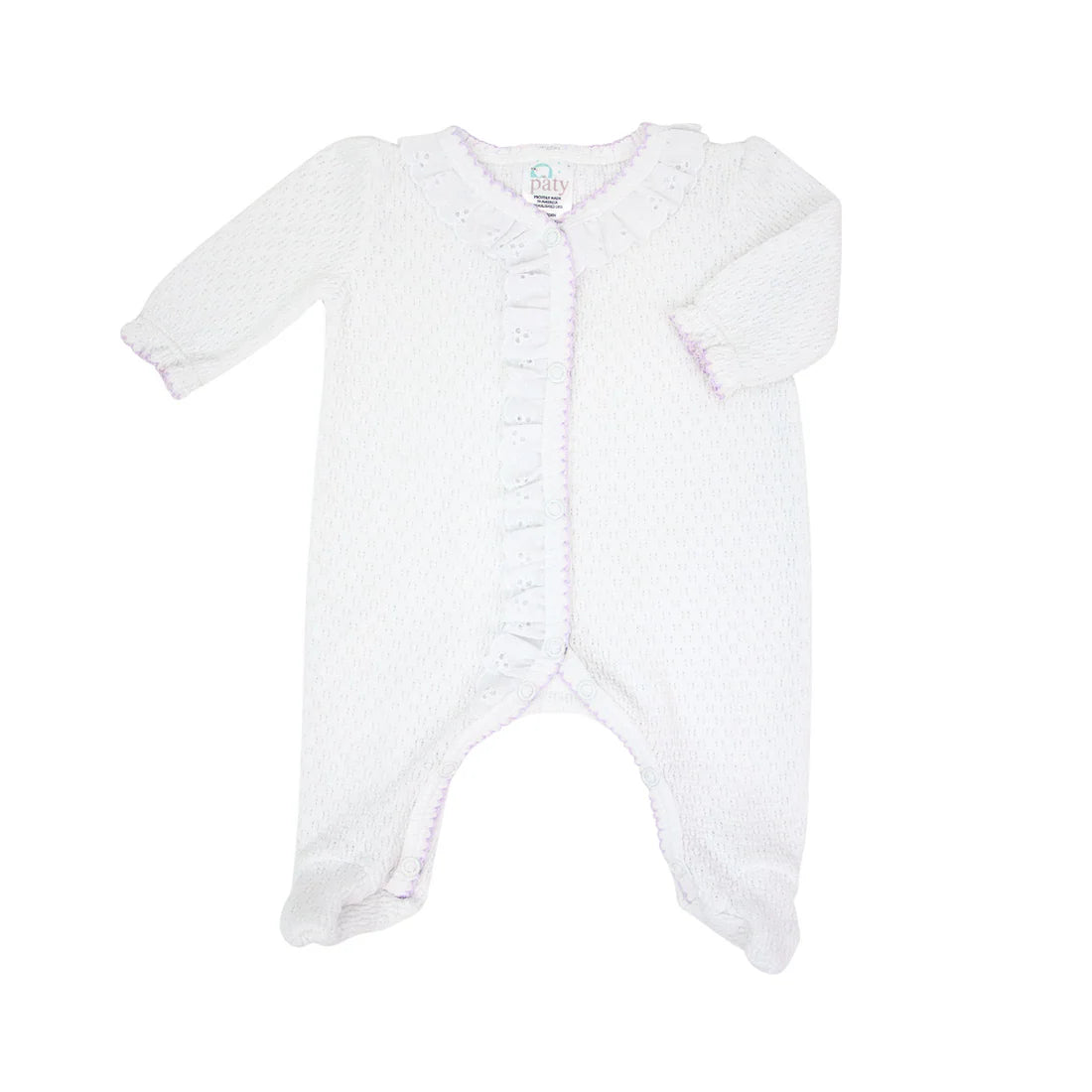 Paty Knit Footie with Eyelet